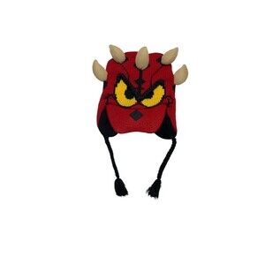 Disney Parks Authentic OG Star Wars Darth Maul‎ Red & Black Beanie Hat One Size